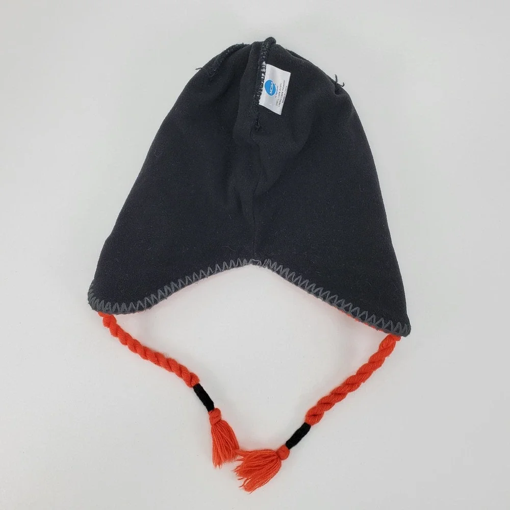NCAA Syracuse Orange Knit Chullo Beanie Hat Fleece Lined Orange Navy Blue Tassel
